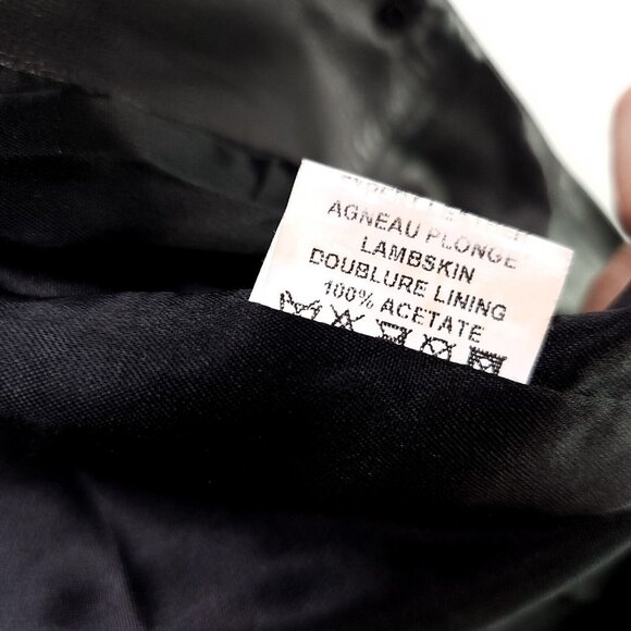 Mac Douglas Leather Jacket Vintage 1980 Paris Black Blazer Size 40 Lambskin - Picture 10 of 14